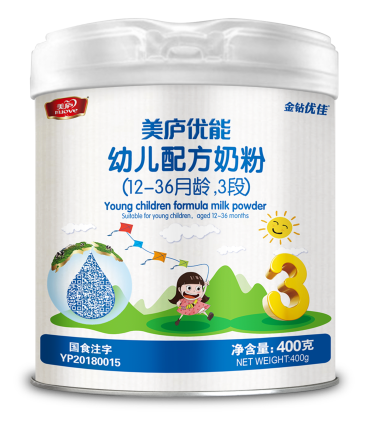 云顶集团3118acm优能幼儿配方奶粉400克3段